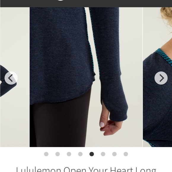 Lululemon Open Your Heart long sleeve crew neck navy sz 6 - Picture 9 of 10
